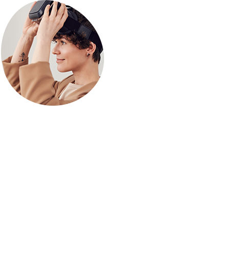 Happy client smiling image.